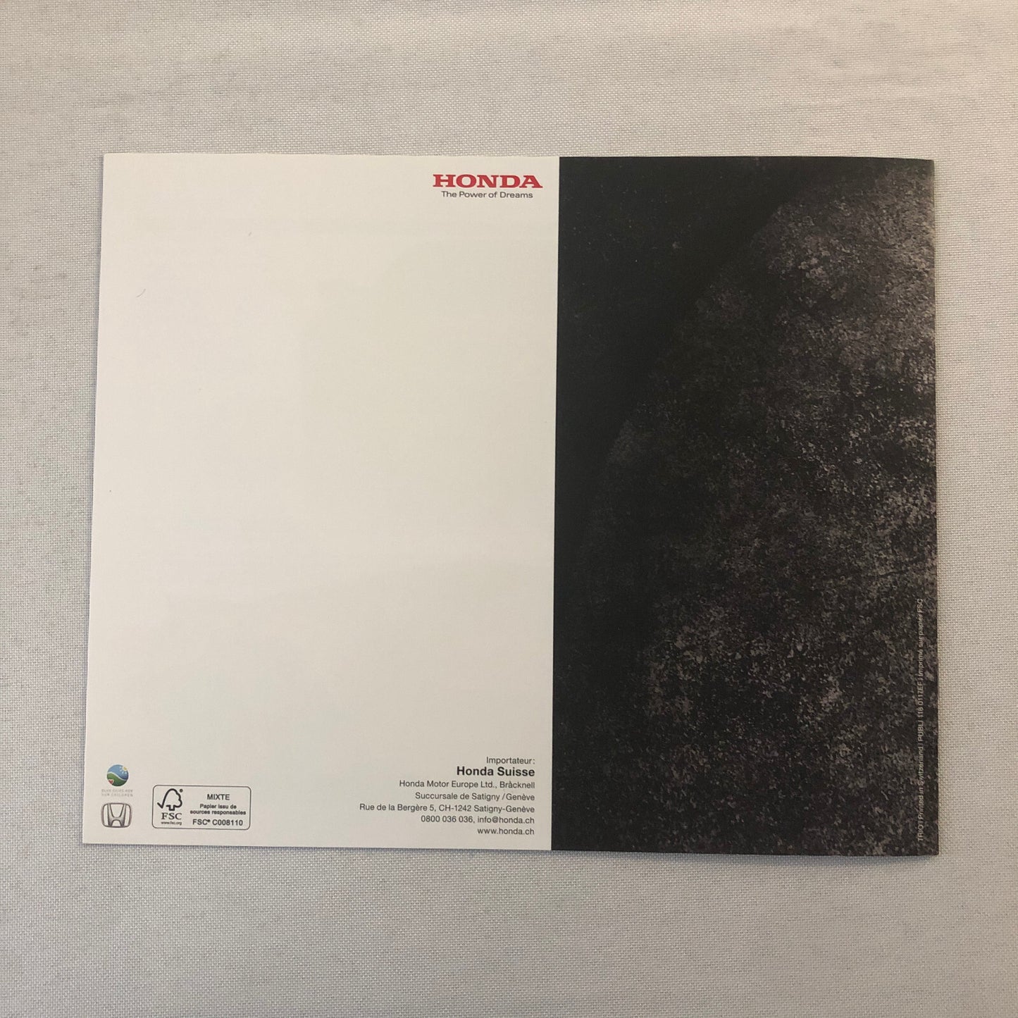 2017 Honda NSX Sales Brochure Catalog Technical Spec SWITZERLAND French Text
