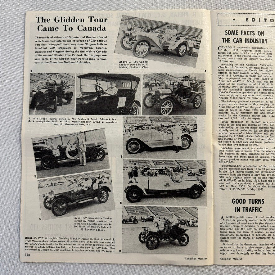 1955 Canadian Motorist Magazine CNE Motor Show Autoshow Glidden Tour September