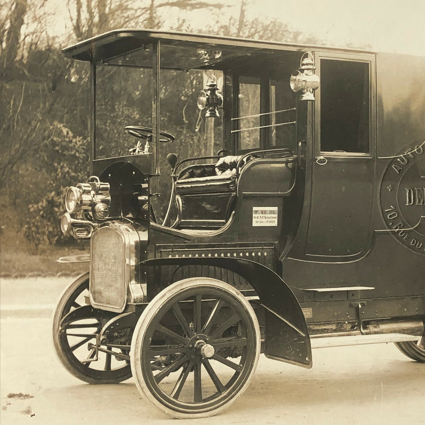 Antique Delahaye Truck Van Photo Photograph Company Embossed