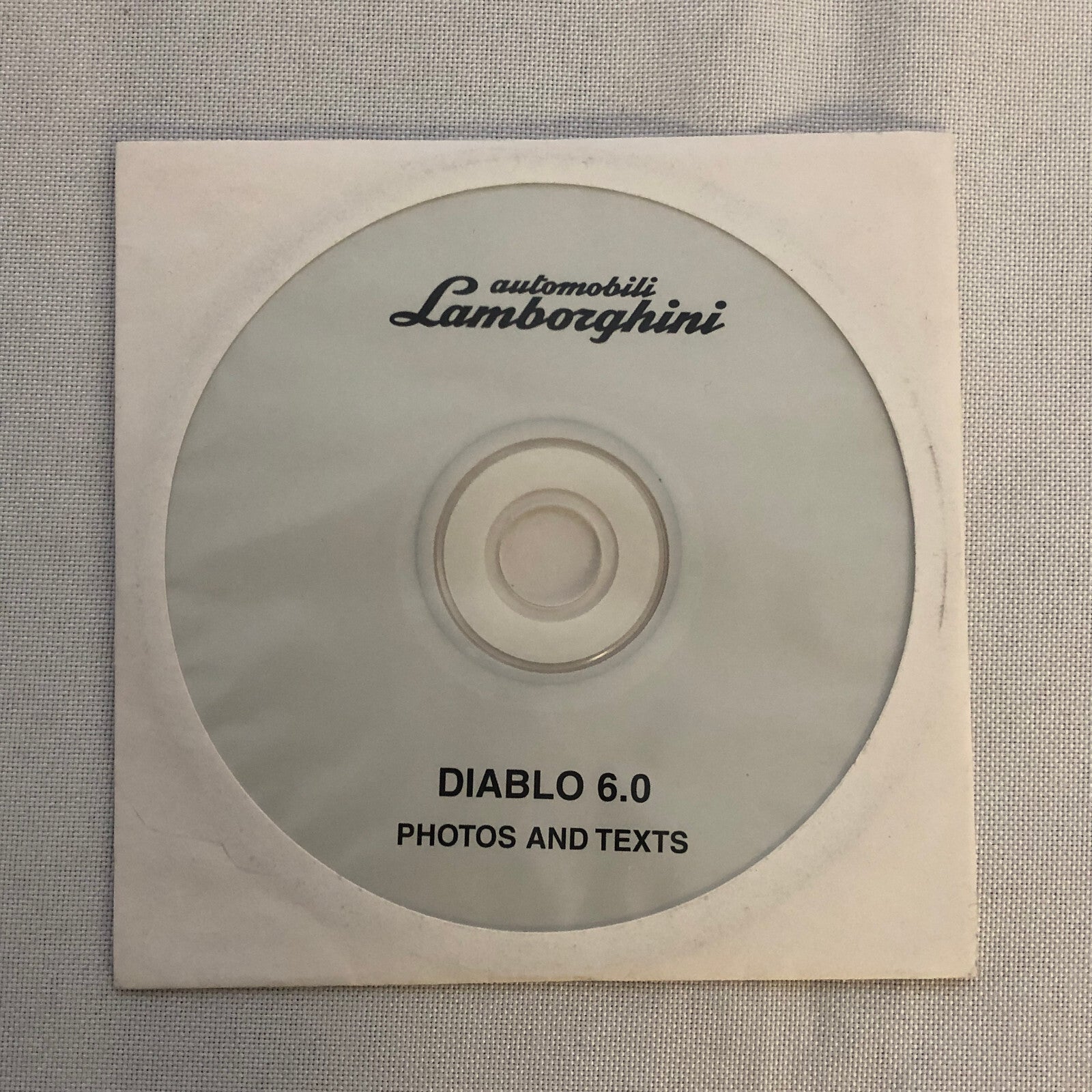Lamborghini Diablo 6.0 Press Kit Photo CD Compact Disc