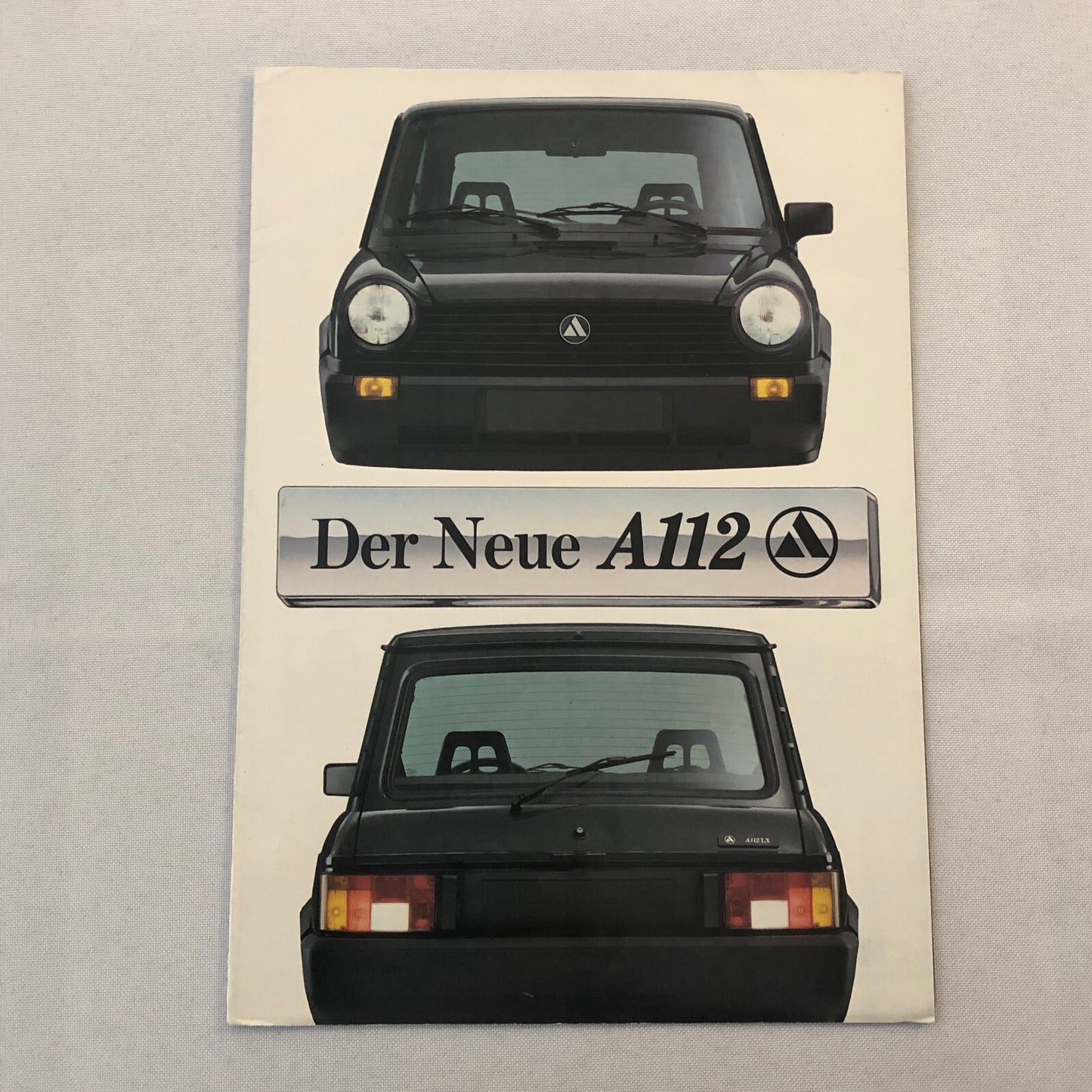 Lancia A112 Car Sales Brochure Catalog Vintage GERMAN Lancia A 112 Abarth