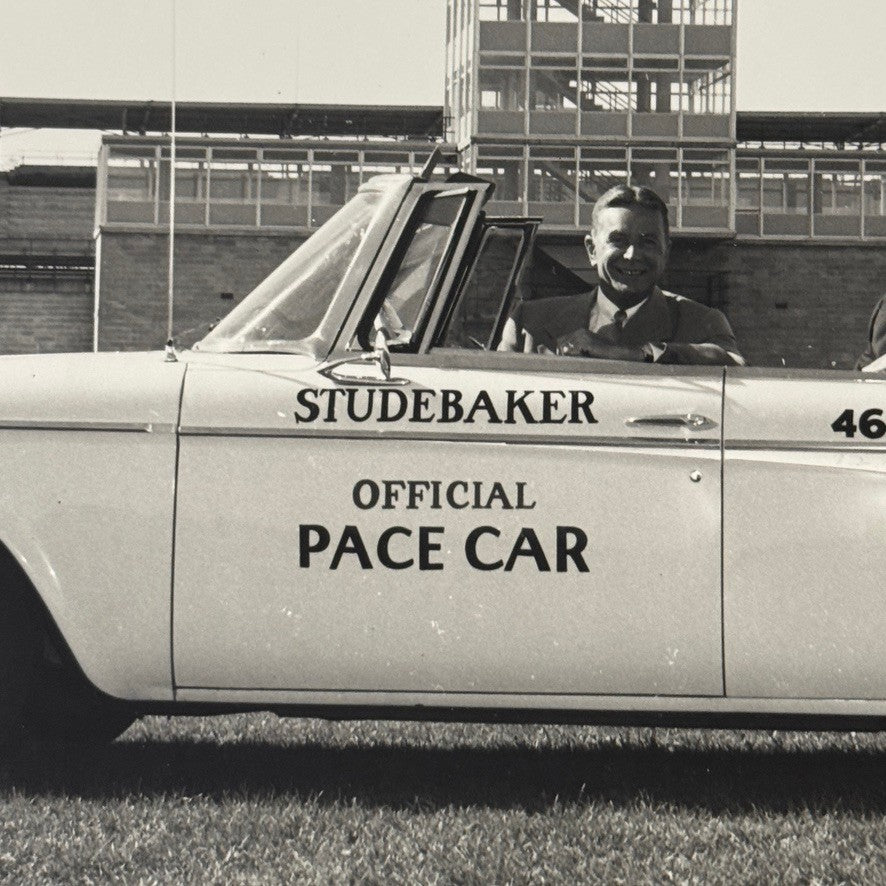 Vintage Indy 500 Racing Photo 1962 Studebaker Official Pace Car Photograph
