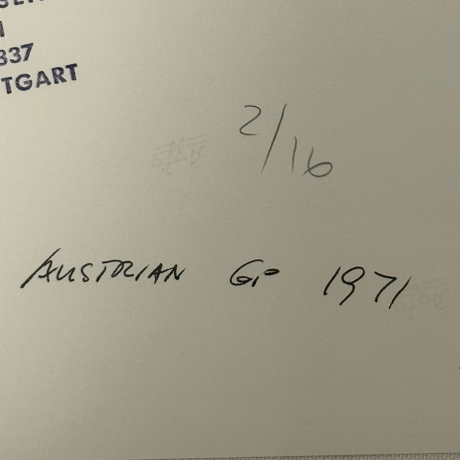 Vintage Racing Photo 1971 Austrian Grand Prix Emerson Fittipaldi Reine Wisell