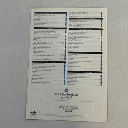 1995 Holiday Rambler Imperial RV Motorhome Camper Sales Brochure Catalog