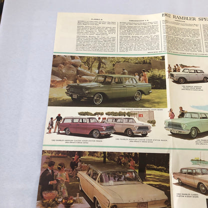 1962 Rambler Car Sales Brochure Catalog Classic Ambassador American Convertible