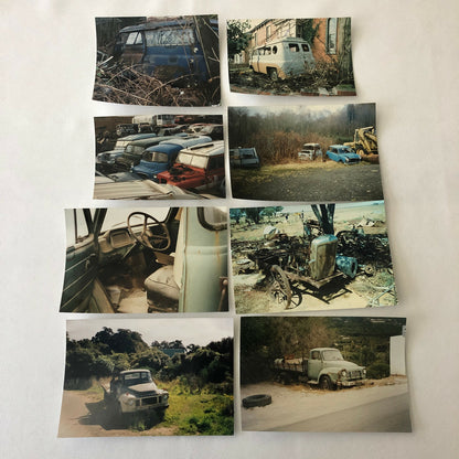 Vintage Bedford Truck Barn Find Junk Yard Parts Photo Photograph Print Lot 43x