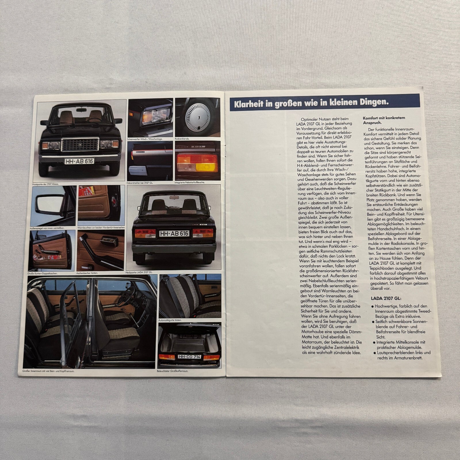 Lada 2107 Car Sales Brochure Catalog Advertising German Text Vintage