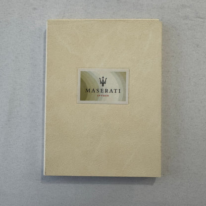 2001 Maserati Spyder Convertible Press Kit Brochure Photo CD Frankfurt Autoshow