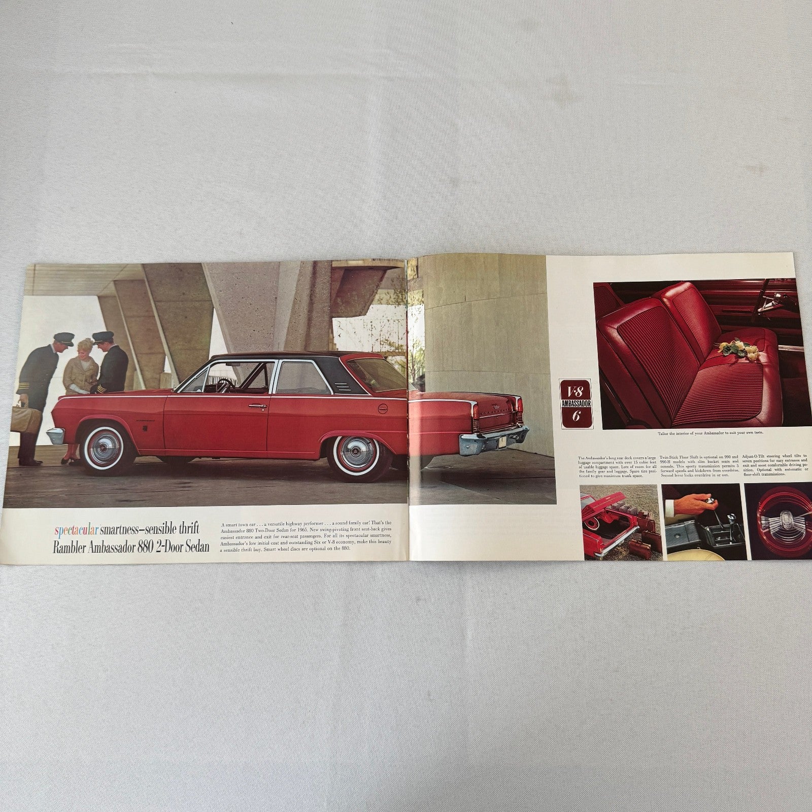 1965 Rambler Ambassador Car Sales Brochure Catalog Advertising Convertible +