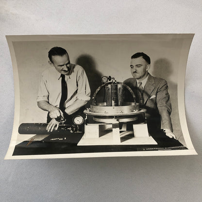 Press Photo Photograph Men with Science Equipment Underwood and Underwood Photo
