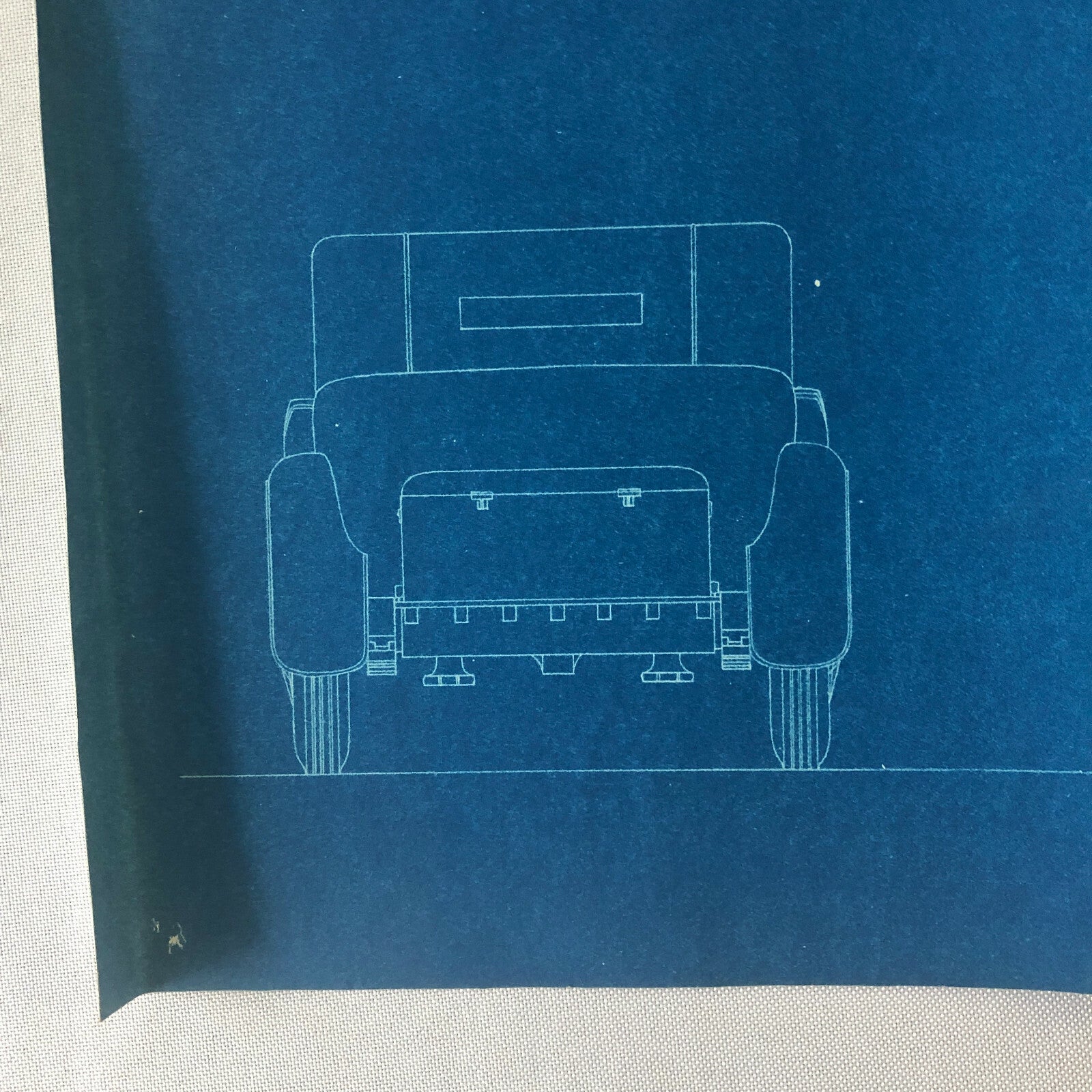 1930 Coachbuilder Car Design Blueprint Rendering Blue Print Roadster Body Style