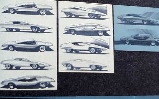 35MM Vintage Photo Slide Concept Car Prototype Design Sketch Illustration