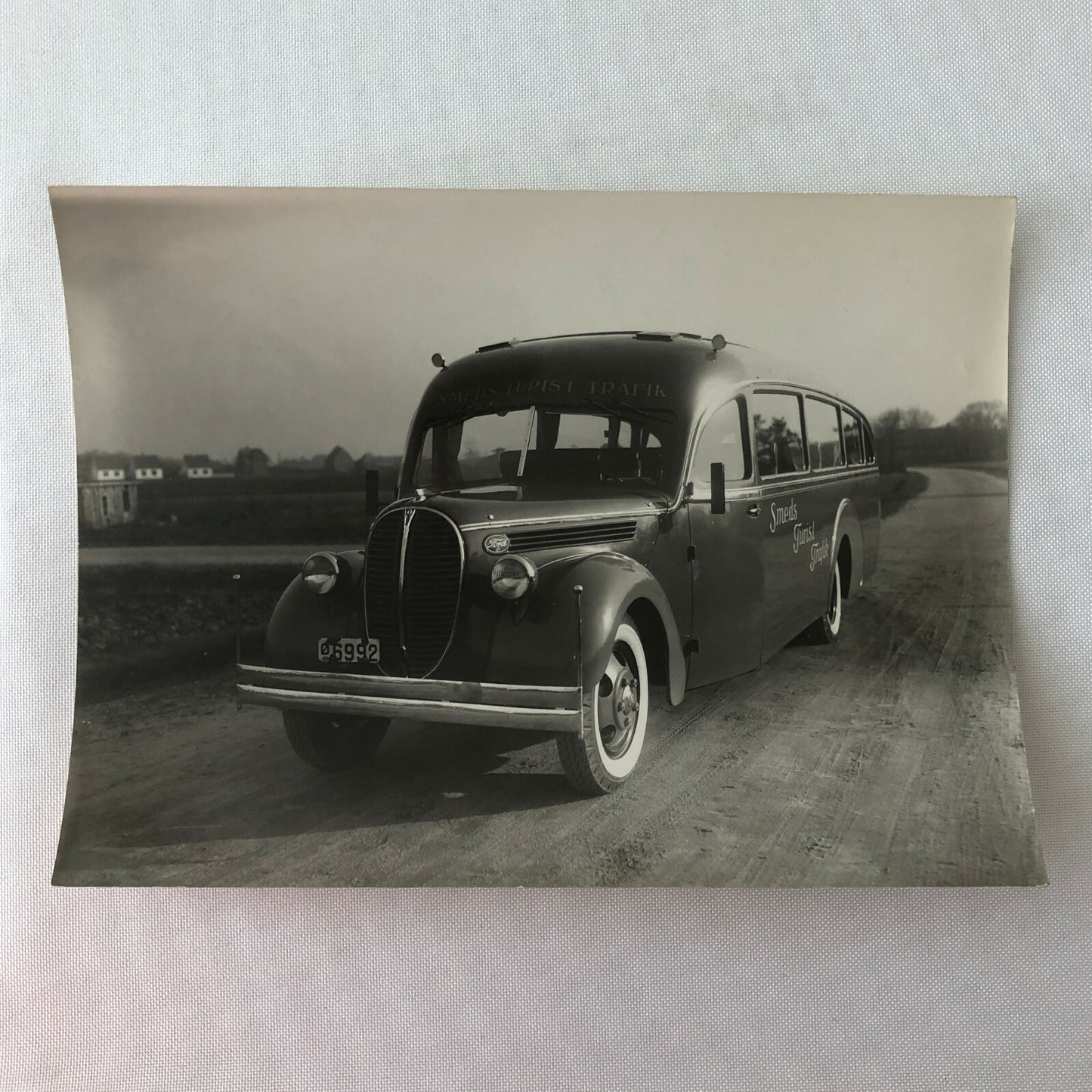Antique Vintage Photograph of a Streamline Ford Bus Truck Lot of 2 - Denmark 