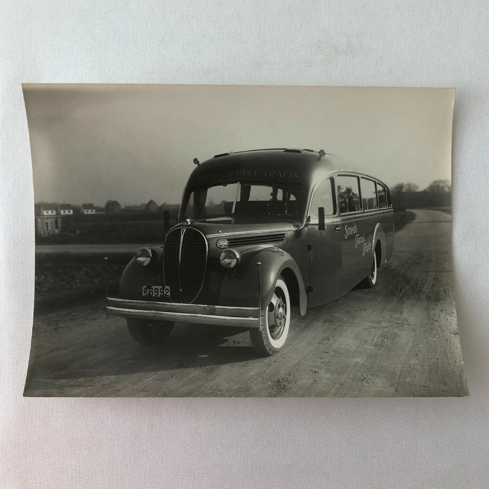 Antique Vintage Photograph of a Streamline Ford Bus Truck Lot of 2 - Denmark 