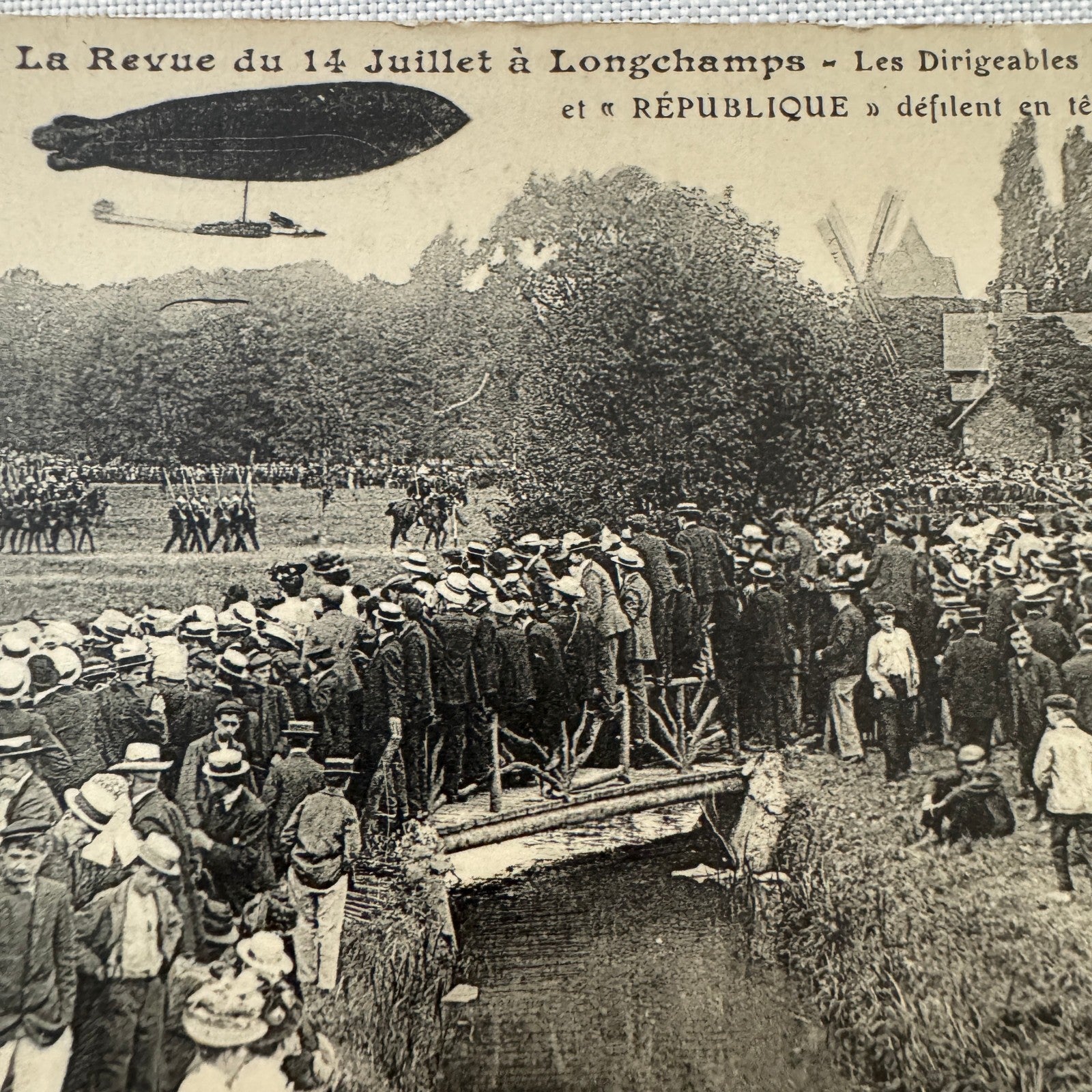 Vintage Zeppelin Airship Dirigible Postcard Post Card French