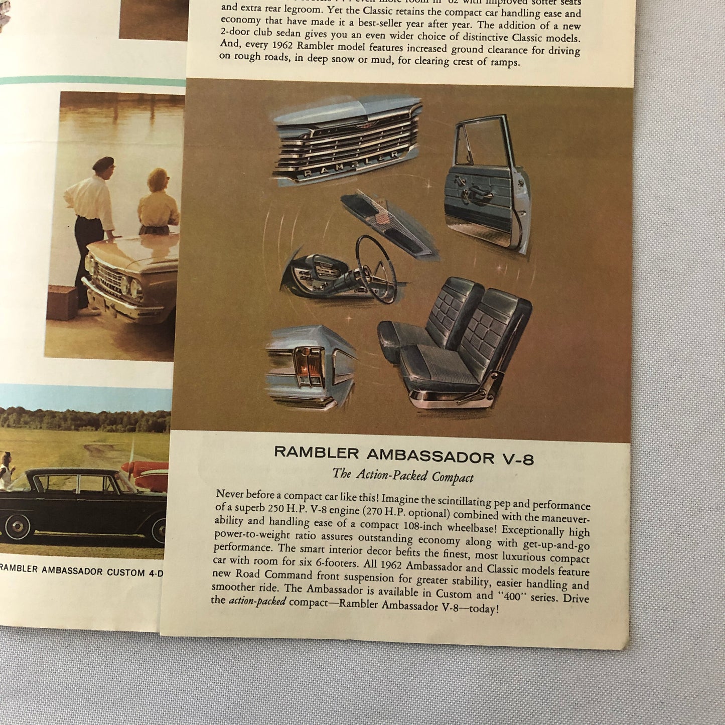 1962 Rambler Car Sales Brochure Catalog Classic Ambassador American Convertible