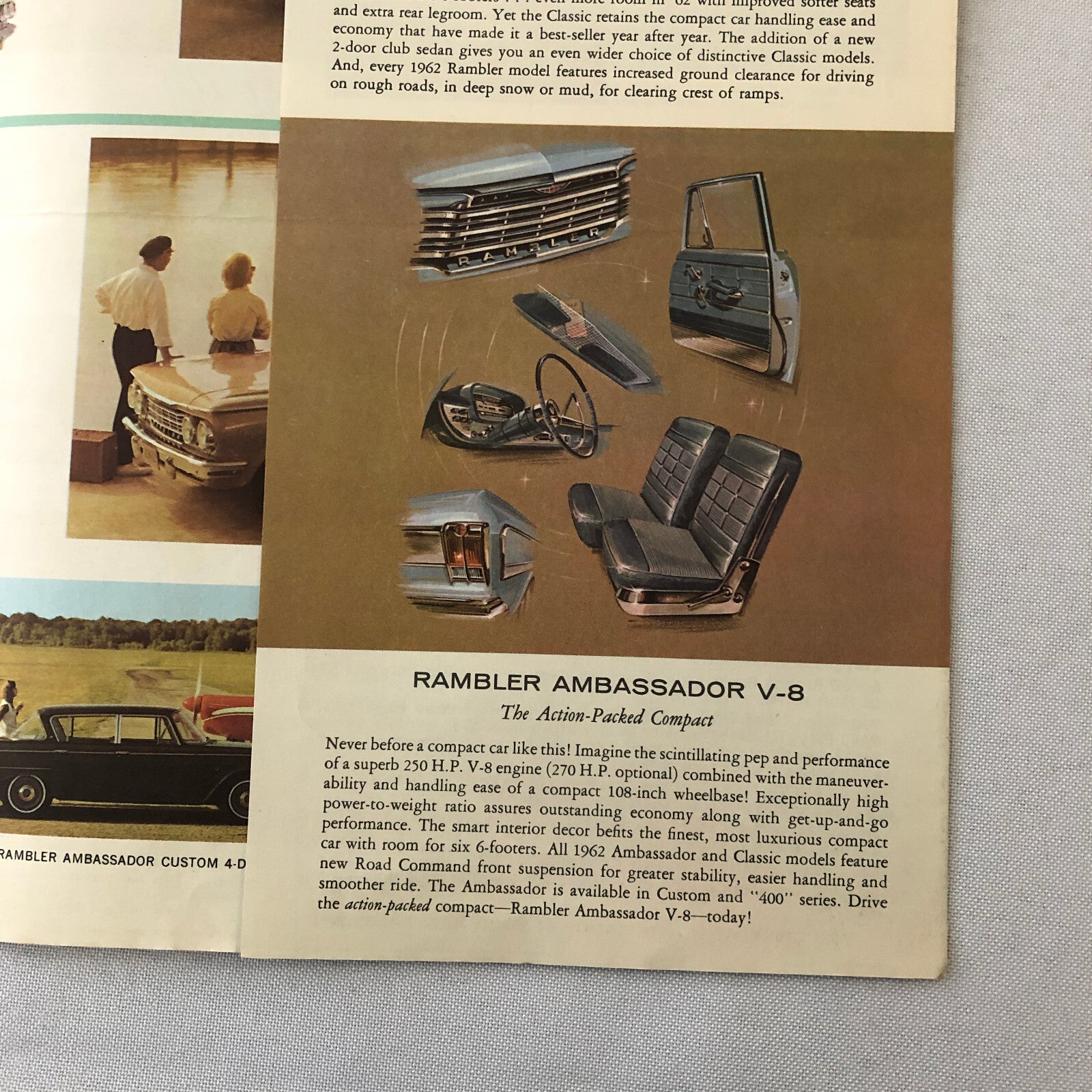 1962 Rambler Car Sales Brochure Catalog Classic Ambassador American Convertible