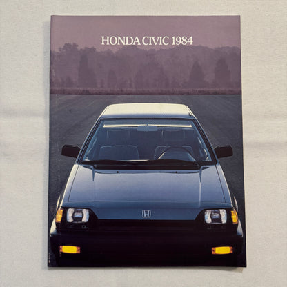 1984 Honda Civic Sales Brochure Catalog CRX Hatchback 1500 Sedan Wagon Vintage