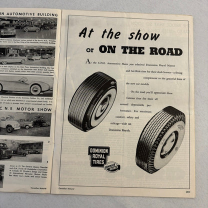 1952 Canadian Motorist Magazine Queen Elizabeth CNE Autoshow Motor Show Sept