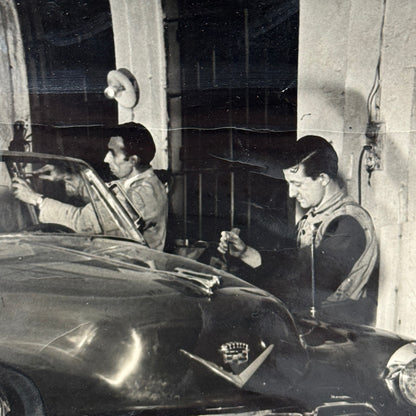 Cadillac Repair Shop Italian Press Photo Photograph Print Vintage Car Automobile