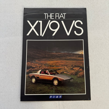 Fiat X1/9VS Car Sales Brochure Catalog Advertising Vintage Fiat X/19 VS X19 UK
