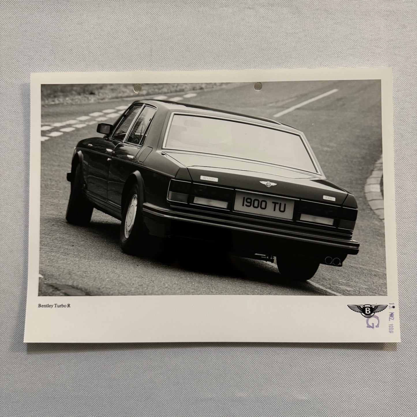 Bentley Turbo R Car Factory Press Photo Photograph Vintage