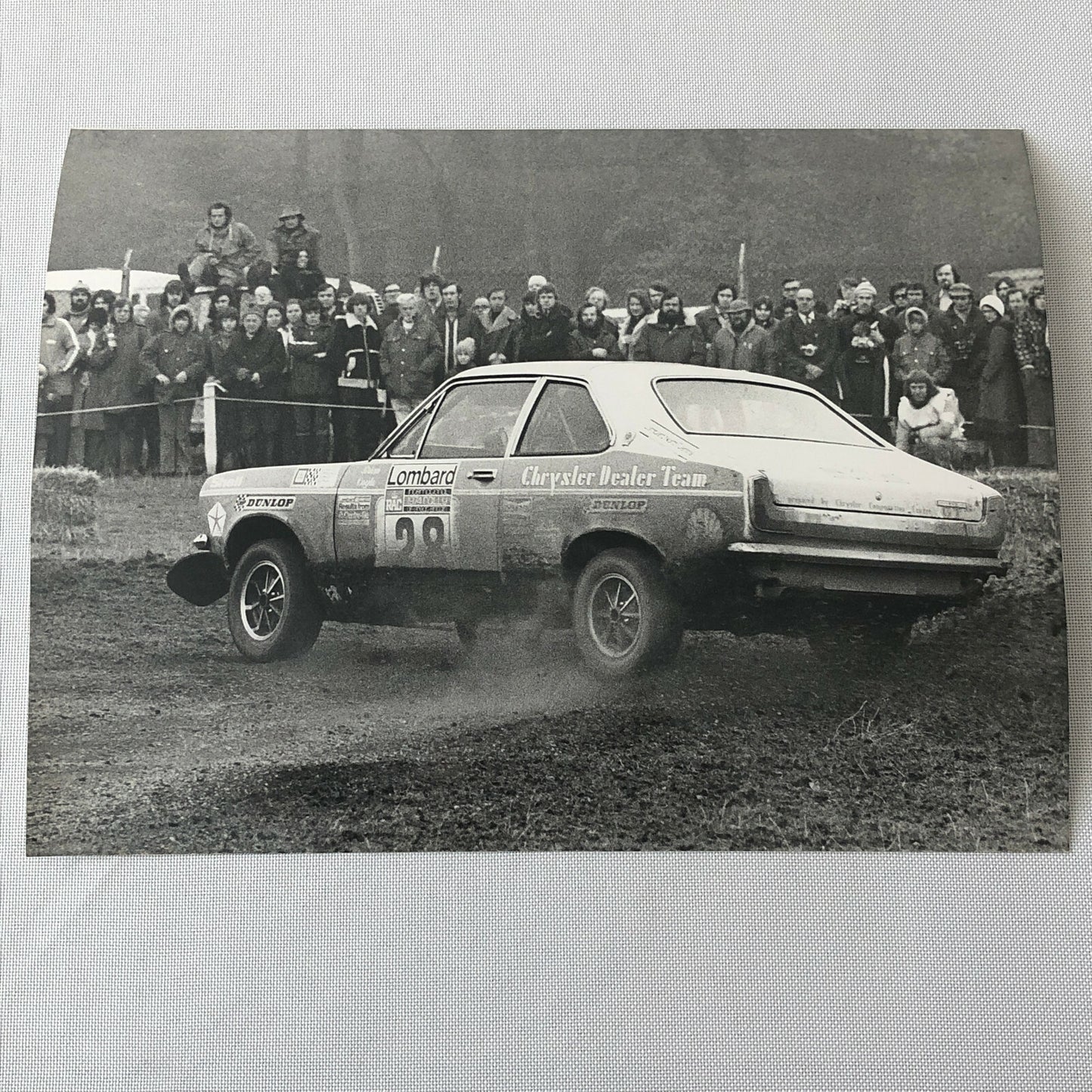 Vintage Rally Racing Photo Photograph 1974 Rallye RAC Chrysler Car 