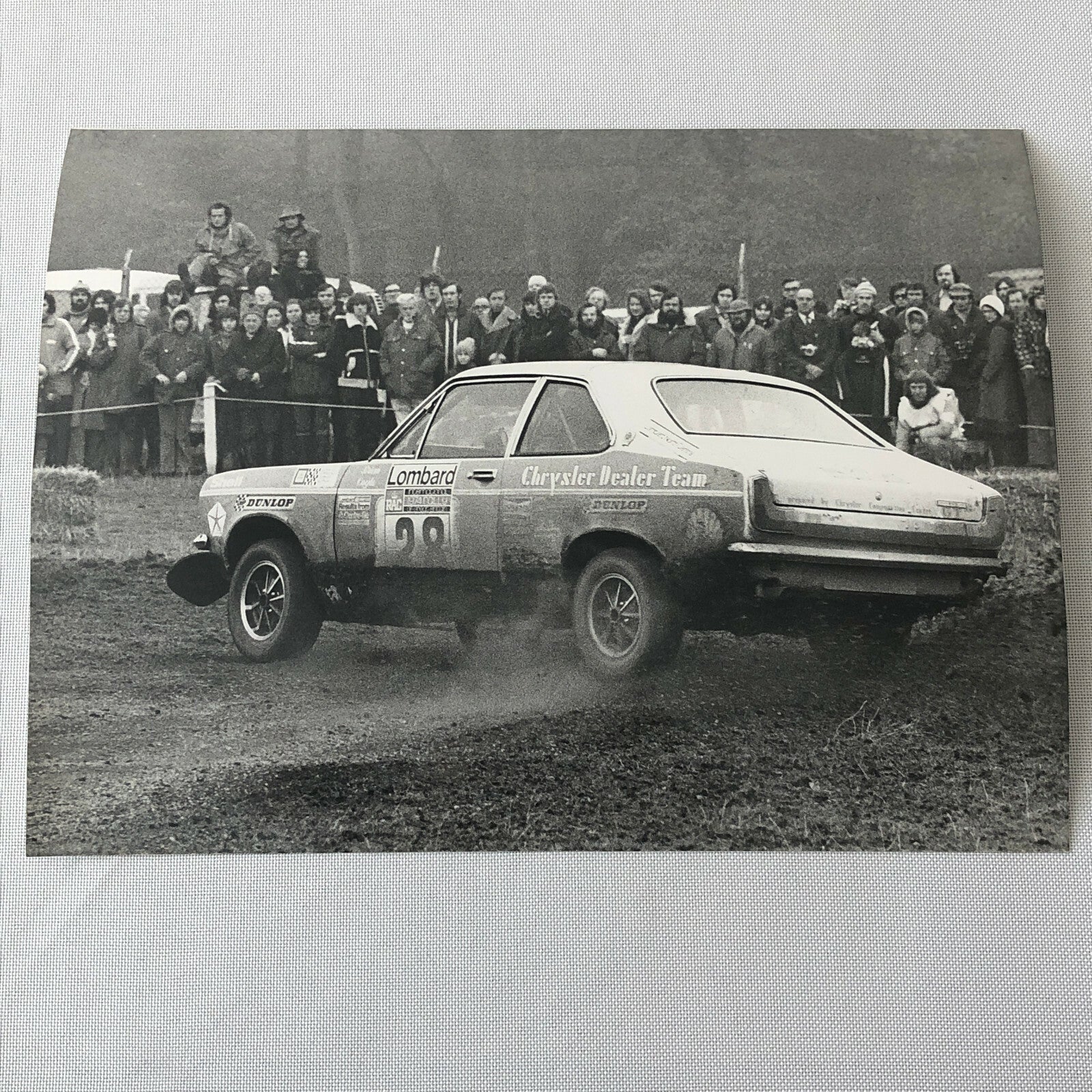 Vintage Rally Racing Photo Photograph 1974 Rallye RAC Chrysler Car 