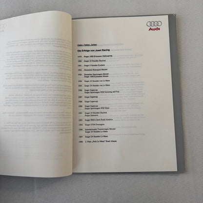 1999 Audi 24 Hours of LeMans Racing Team Press Kit Photos Brochure GERMAN