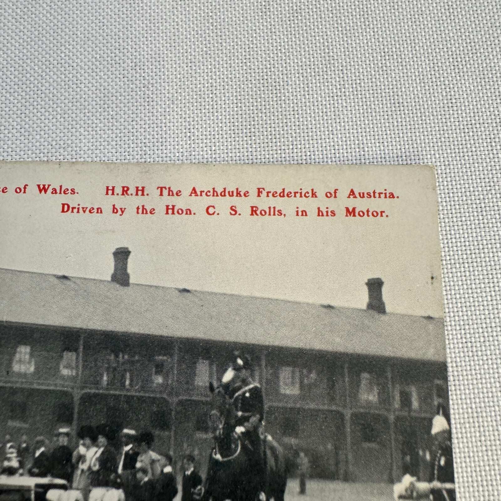 Prince of Wales ArchdukeFrederick of Austria Car Automobile Postcard Post Card