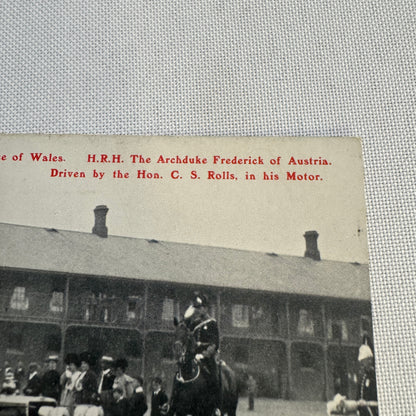 Prince of Wales ArchdukeFrederick of Austria Car Automobile Postcard Post Card