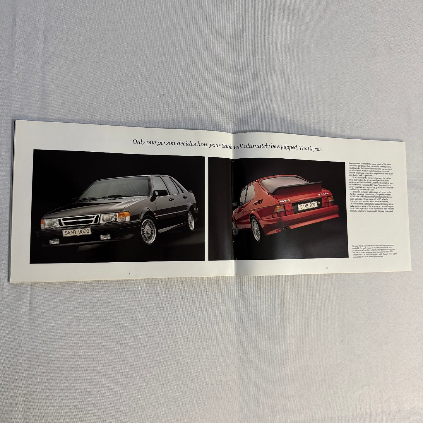 1988 Saab Military Sales Brochure Catalog Saab 900 Turbo 9000 900S Convertible