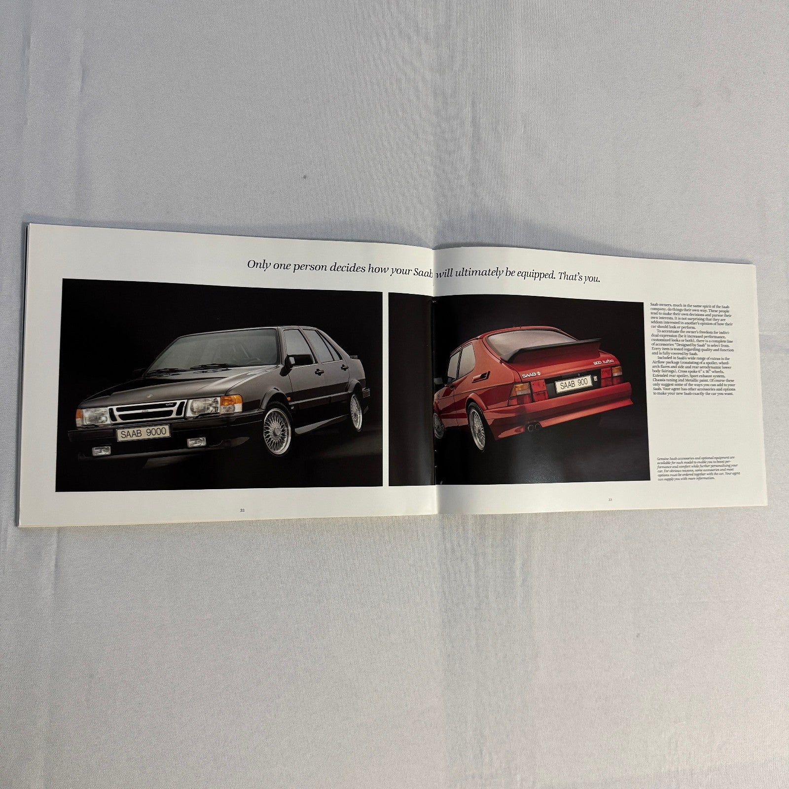 1988 Saab Military Sales Brochure Catalog Saab 900 Turbo 9000 900S Convertible