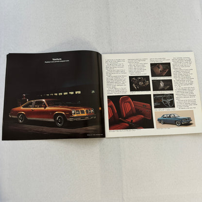 1975 Pontiac Car Sales Brochure Catalog Firebird Grand Am LeMans Grand Ville +