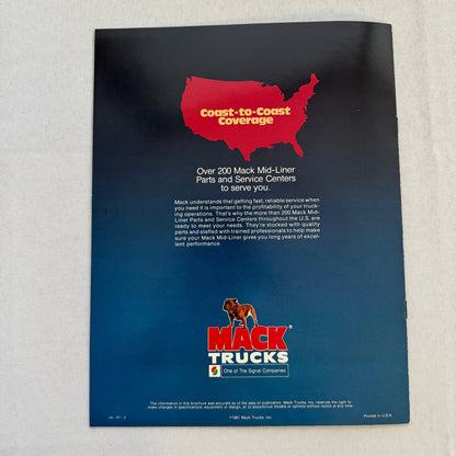 Mack MS300 Midliner Tractor Truck Sales Brochure Catalog