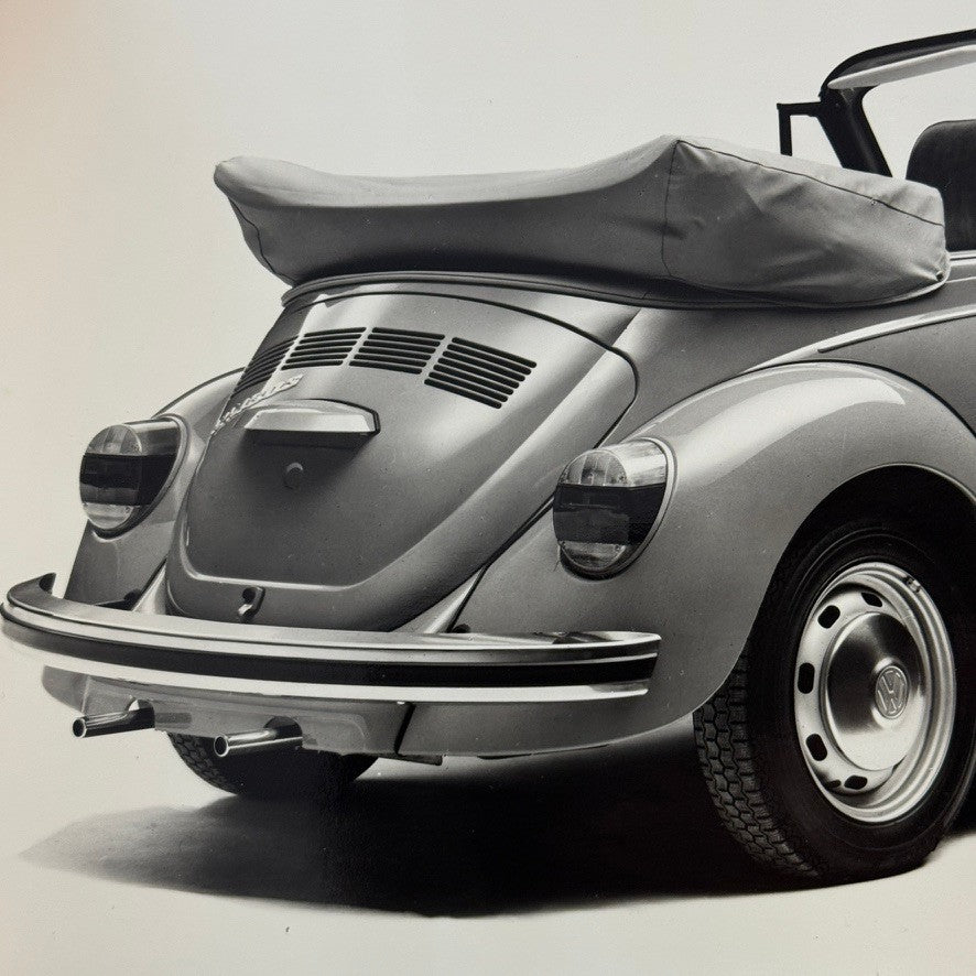 Vintage Volkswagen Beetle Convertible VW Bug Car Photo Photograph Cabriolet