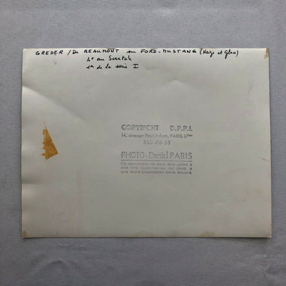 Vintage DPPI Racing Photo Photograph Ford Mustang Rally Car in Snow Greder + 