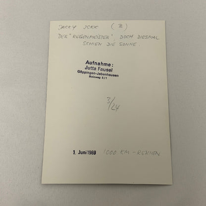 Vintage Racing Photo Jacky Ickx 1969 1000KM Race Motorsport Photograph