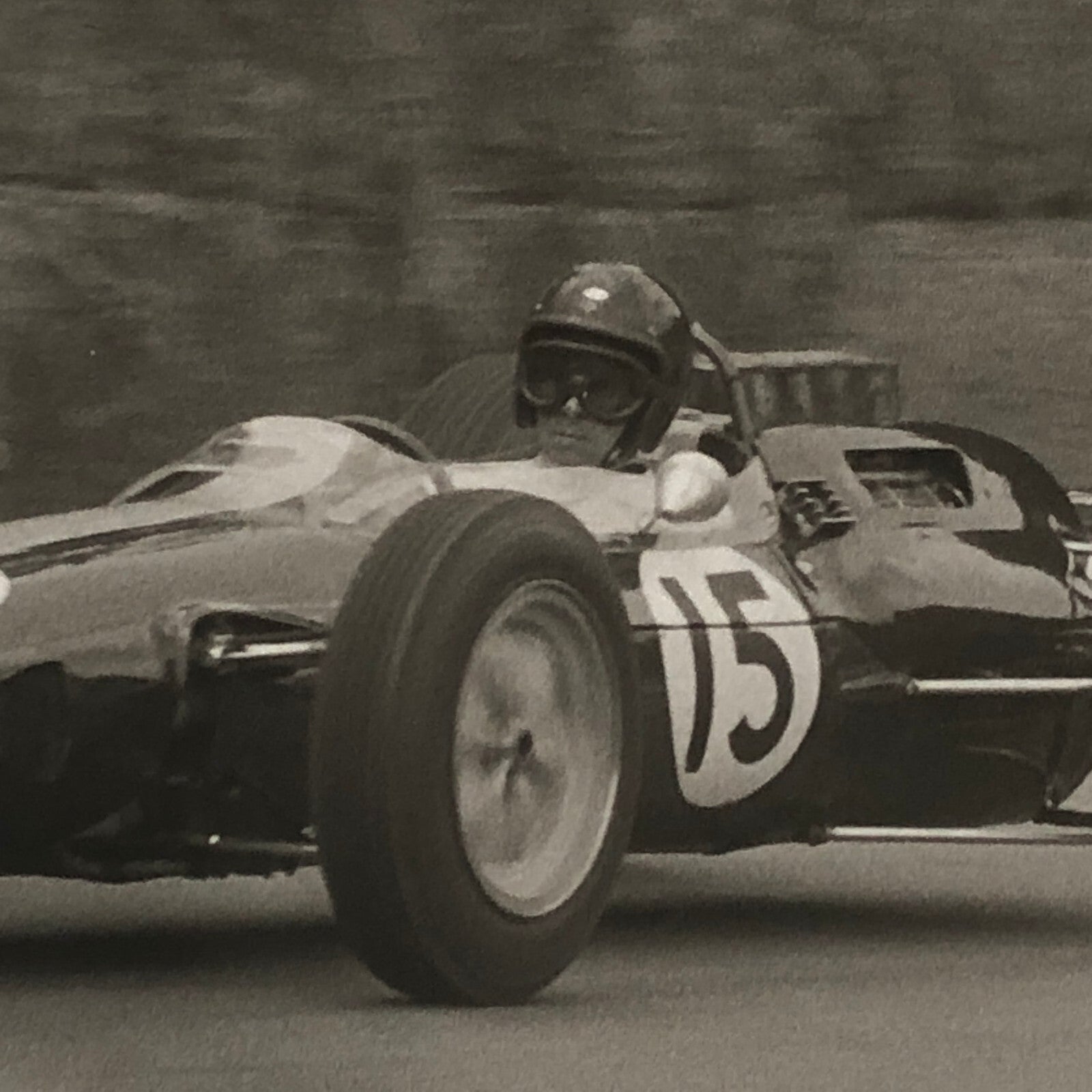 Vintage Grand Prix Racing Car Driver Photo Photograph Print