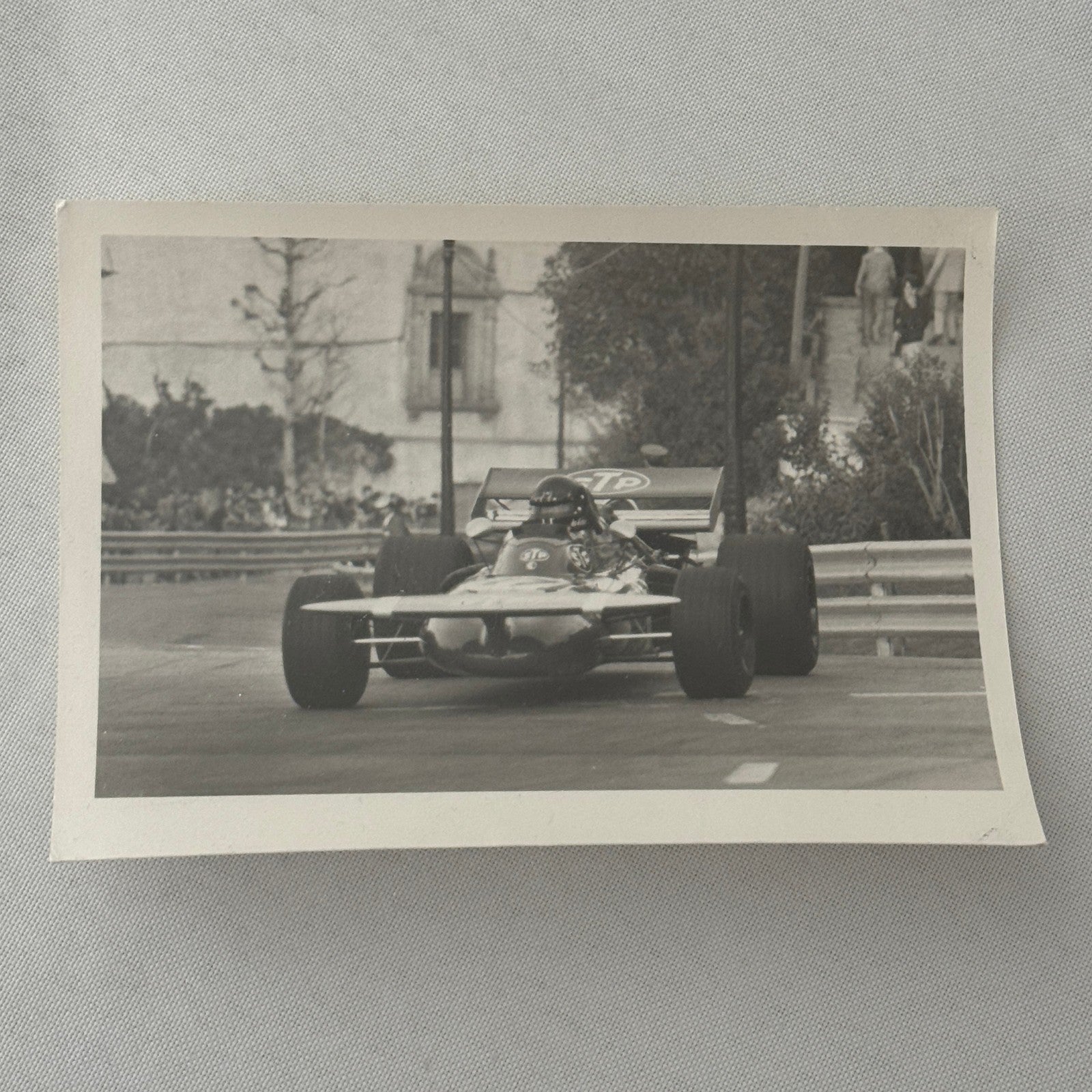 Vintage Racing Photo 1971 Spanish Grand Prix Race Andrea de Adamich