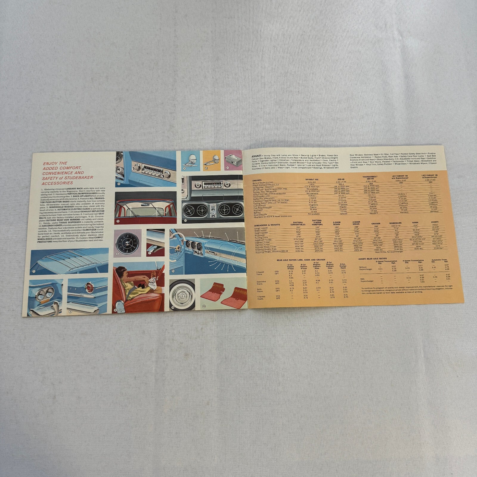 1963 Studebaker Car Sales Brochure Catalog Gran Turismo Hawk Lark Avanti Wagon