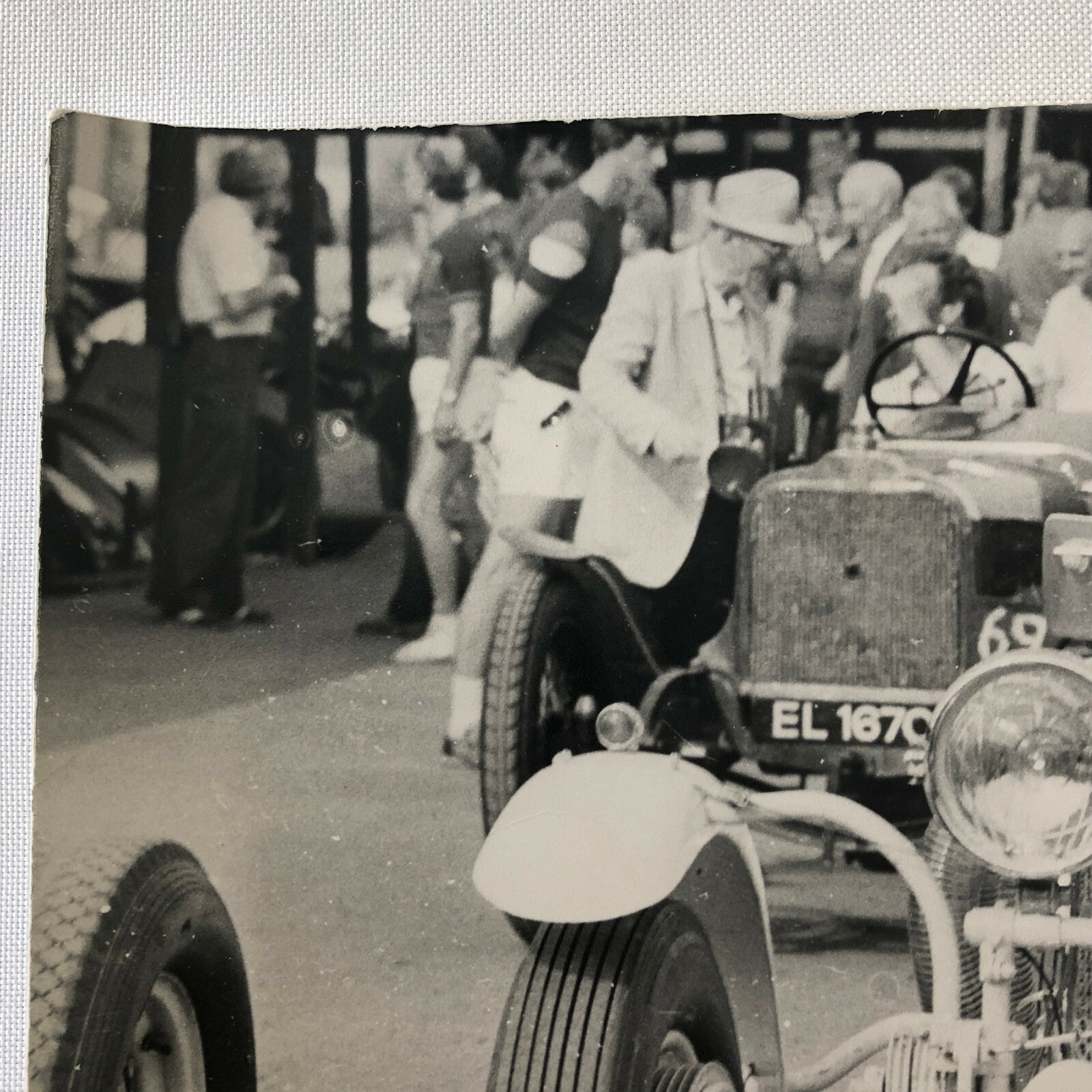Vintage Mercedes Benz Racing Car Photo Photograph - Modern Era Print