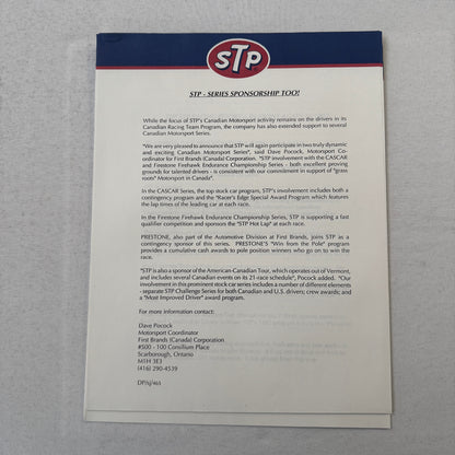 1992 STP Racing Press Kit Brochure Photos Bryan Herta Richard Petty Vintage