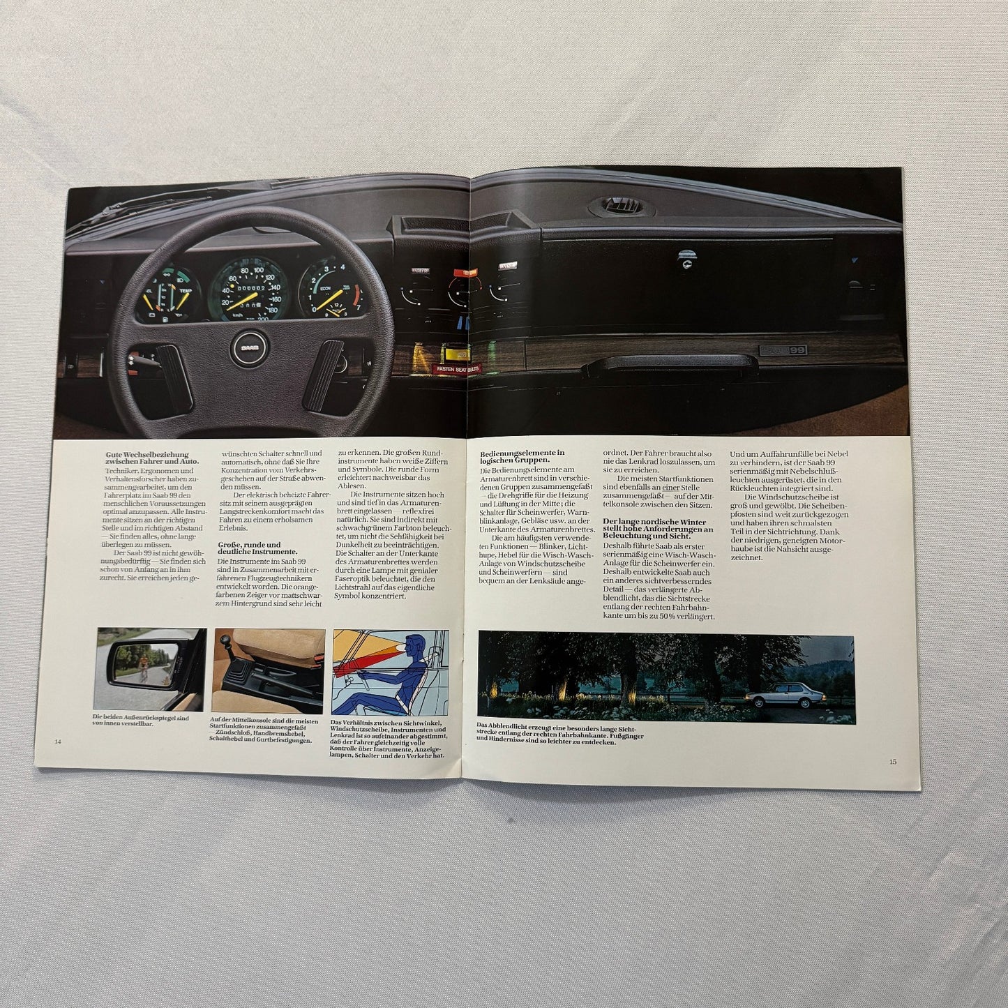 1983 Saab 99 Car Sales Brochure Catalog Advertising Vintage GERMAN Language