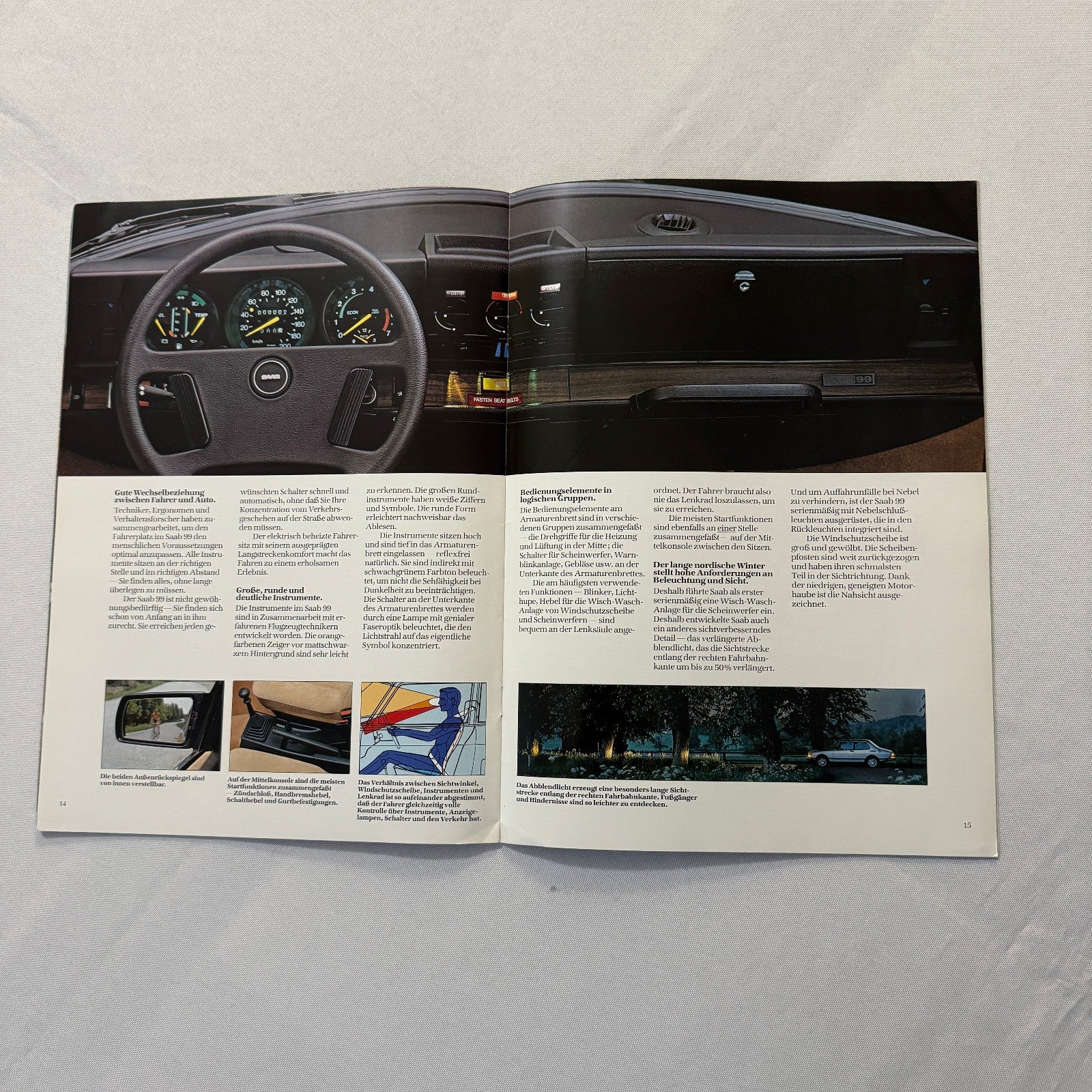 1983 Saab 99 Car Sales Brochure Catalog Advertising Vintage GERMAN Language