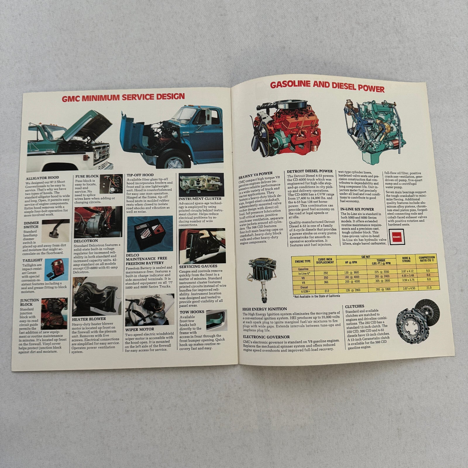 GMC 97.5 Conventional Series Truck Sales Brochure Catalog 5000 6000 Vintage
