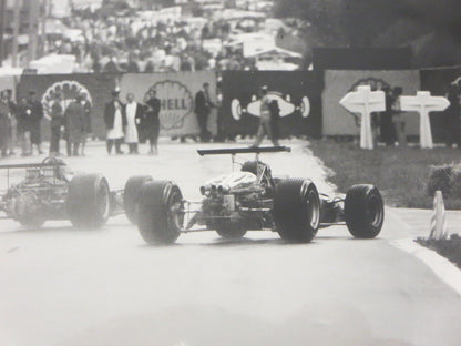 Vintage 1960s Grand Prix Racing Photo Photograph Image - Jorg Zahnd - Shell Oil