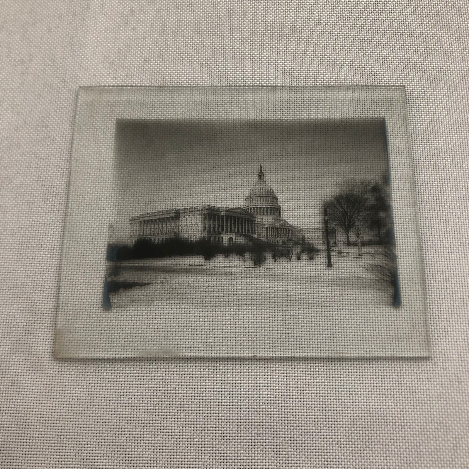 Glass Plate Lantern Slide United States Capitol Building Washington DC