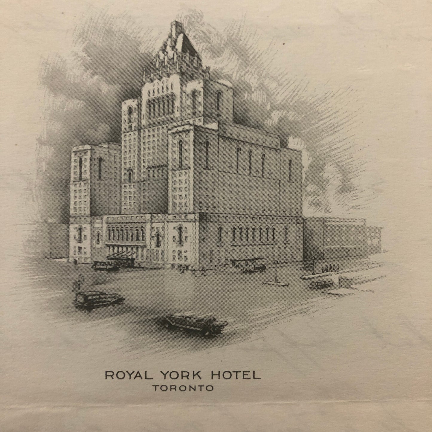 Royal York Hotel Toronto Letterhead Letter Hockey Player Detroit Red Wings Scout