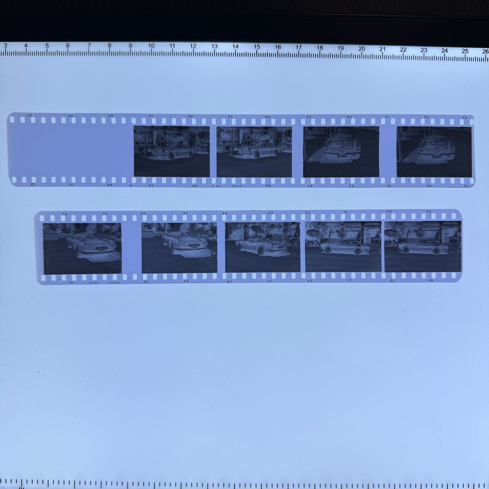 Alfa Romeo Photo NEGATIVES Convertible Car Negative Lot Vintage